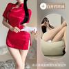 Lencería sexy uniforme cheongsam abertura alta sexy deseo puro temperamento maduro atuendo profesional retro tentación de costuras huecas
