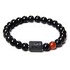 Pulsera Elástica Popular Transfronteriza de Doce Constelaciones para Hombre Pulsera de Cuentas de Piedra Ojo de Tigre Amarillo Natural Deseo Amazon Venta Caliente