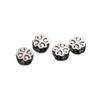 Plata de ley S925 hueca lisa flor de cuatro hojas de 9 mm cuentas para pulsera DIY cuerda trenzada cuentas sueltas accesorios de joyería de plata al por mayor S1057