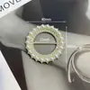 Fivela de Joia de Liga de Alta Qualidade com Pérolas e Diamantes Pesados Fivela Decorativa para Roupas Bolsas Temperamento Fivela Japonesa Oval Quadrada