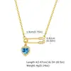 Collar Transfronterizo Europeo y Americano Broche de Corazón Collar Personalidad Femenina Lujo Ligero Cadena de Clavícula Corazón de Durazno Estilo ins Joyería con Sensación de Alta Gama