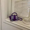 Bolso cruzado para mujer de colores contrastantes, bolso cuadrado pequeño tejido a mano, nuevo modelo 2026, con cierre de broche, moderno bolso de hombro y cruzado