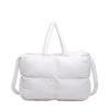 Bolso de invierno para mujer, nuevo, combinable, 2024, sencillo, bandolera de hombro, de algodón, portátil, de gran capacidad
