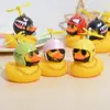 Pato Rompevientos para Coche, Patito Amarillo para Bicicleta, Adorno Montado en Coche, Hélice de Libélula de Bambú, Pato para Casco para Uso en Coche