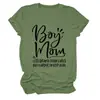 Mamá de Niño Menos Drama Amazon Ebay Sitio Independiente Moda Casual Camiseta de Manga Corta con Cuello Redondo para Mujer