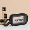 Bolsa de Cosméticos Transparente Portátil para Mulheres, Necessaire de Grande Capacidade, Bolsa Portátil para Armazenamento de Cosméticos, Bolsa de Armazenamento à Prova d'Água