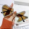 Nuevas Gafas de Sol Metálicas de Diamantes sin Montura de Moda Europea y Americana Ins Personalizadas Modernas para Fiesta, Baile, Hip-hop