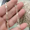 Cadena de Plata Trenzada en Forma de 8 Prensada en X para Hacer Pulseras, Collares, Tobilleras, Geométrico, Moderno, Personalizado, DIY, Semiacabado, Plata de Ley 925
