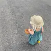Sombrero de verano fino para niños, sombrero de pescador para niñas, sombrero de sol para bebé, sombrero de paja con protección solar para vacaciones en la playa junto al mar
