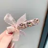 Nuevo Pasador para el Cabello con Lazo de Encaje Estilo Coreano, Exquisito Pasador Brillante con Pedrería para Flequillo, Elegante Pasador de Cristal de Alta Gama, Pinza de Pato
