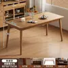 Mesa de Jantar Nórdica, Mesa de Computador de Madeira Maciça, Mesa de Estudo Pequena para Apartamento Estudante Uso Doméstico, Mesa de Jantar Retangular para Casa de Aluguel