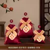 Bolsa de Doces Lua Cheia de Bebê, Bolsa de Pano Vermelho para Banquete de 100º Aniversário, Bolsa de Doces de Lembrança, Bolsa de Presente de Aniversário, Caixa de Açúcar