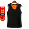 Chaleco térmico para hombre con forro de polar, engrosado para protección contra el frío, capa interior que genera calor, chaleco de polar dorado de invierno, camiseta básica de cuello redondo