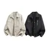 Otoño Vintage Desgastado 25 Años Otoño Casual Versátil Chaqueta Moda Masculina Chaqueta Harrington Estampada
