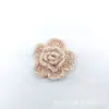 Flores de Cinco Pétalos Tejidas a Mano de Mohair Estilo Coreano 6cm Accesorios DIY para Niñas Accesorios de Ropa Pinzas para el Cabello
