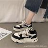 Zapatos Casuales de Lona Deportivos Negros con Suela Gruesa Blancos para Mujer con Faldas 2025 Nuevos de Verano Versátiles Zapatillas Deportivas