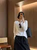 Camiseta Sencilla de Color Sólido Ajustada con Cuello Redondo para Mujer, Nuevo Estilo Coreano Verano 2025 Versátil Top Casual