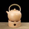 Olla de cerámica de arcilla blanca estilo japonés olla de viga olla de cerámica eléctrica resistente al calor tetera juego para hacer té gran capacidad para el hogar esmalte pastel