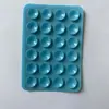 24 Ventosas de Silicona, 24 Ventosas de un Solo Lado, Base Adhesiva Cuadrada, Antideslizante, Estable, Soporte Móvil Movible, Versión Delgada