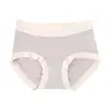 Ropa Interior Femenina Moer, Algodón Puro, Antibacteriana, Talla Grande, Sin Costuras, Cintura Media-Alta, Shorts Tipo Triángulo Transpirables para Mujer, Antibacteriana