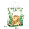Amazon Saco de Papel para Presente de Mão de Animal Fofo da Selva Saco de Papel para Presente de Compras Saco de Papel para Roupas