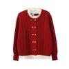 Suéter Dulce Falso de Dos Piezas Talla Grande para Mujer Inno, Nuevo Invierno para Mujer, Patrón de Cáñamo, Aspecto Adelgazante, Top 411837