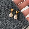 Pendientes de perlas barrocas retro francesas, de alta gama, con un toque de nicho, combinables con todo, elegantes, ligeros, lujosos y de moda.