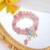 Pulseira de Três Círculos de Alta Qualidade com pingente de cristal de laço, pulseira de cristal austríaco feita à mão, pulseira de cristal colorida para mulheres