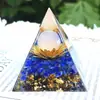 Bola de Cristal Natural, Adorno de Pirámide de Amatista, Decoración de Grava de Obsidiana, Decoración de Escritorio para el Hogar