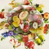 56 Pzas Nuevos Varios Frutas Realistas Transparentes Mascotas Pegatinas Papelería Decoración Juguetes para Niños Pegatinas Hechas a Mano Mayoreo