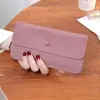 Billetera Larga de Cuero Genuino para Mujer, Billetera Versátil de Cuero Suave, Billetera Ultradelgada, Tarjetero, Bolso de Mano Todo en Uno, Estilo Coreano Simple