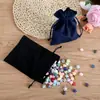 Bolsa de Joyería Personalizada, Pendientes y Anillos, Bolsa de Terciopelo, Bolsa de Almacenamiento con Bolsillo de Cordón, Logo Imprimible