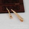 Joias DIY Cobre Cor Dourado 24K Conserva Cor 45mm, 62mm Presilhas de Ferro Grampo de Cabelo Acessórios de Grampo de Cabelo Materiais Artesanais B995