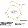 Cadena de collar con colgante de circonita cúbica en forma de lágrima inspirada en la dopamina, superventas europea y americana, conjunto de pulsera y tobillera de joyería minimalista y versátil para mujer