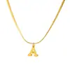 Collar de Acero Inoxidable con Colgante de Letra Inicial Ins Transfronterizo Chapado en Oro de 18K Cadena para el Cuello Impermeable Joyería de Alta Gama Estilo Pareja