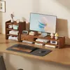Soporte Elevador Base para Monitor de Computadora de Escritorio Soporte de Escritorio Estación de Trabajo de Escritorio de Oficina Estante de Almacenamiento con Cajón de Escritorio
