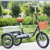 Triciclo Bicicleta Europeo Nuevo Humano Transfronterizo para Adultos de Mediana Edad y Mayores Bicicleta Pequeña Ligera de Ocio