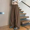 Calça Casual Masculina Design Estilo Old Money Americano Patchwork Primavera e Outono Perna Larga tipo Foice Marca Tendência Calça Longa Solta