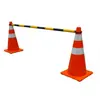 Cono de carretera de PVC varilla de conexión varilla de conexión telescópica de PVC varilla de advertencia de aislamiento reflectante varilla fija 2 m varilla de conexión roja y blanca