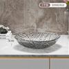 Mesa de Jantar Moderna Conjunto de Pratos Pequenos Prato de Frutas Transparente Prato de Frutas de Luxo Padrão Criativo de Geleira Hotel Casa Prato de Porcelana