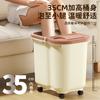Balde para banho de pés doméstico Balde alto para lavagem de pés na altura do joelho Balde para banho de pés com preservação de calor no inverno Balde portátil grande para massagem saudável