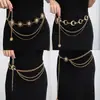 Cadena de Cintura Elegante de Metal con Girasol para Mujer de Comercio Exterior, Accesorio de Cintura Ajustable para Vestido, Cinturón de Cadena Multicapa de Gama Alta