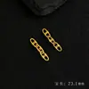 Cadena Ovalada de Cinco Secciones Bañada Completamente en Plata S925 con Oro de 24 Quilates Pulsera DIY Collar para Mujer Accesorio Vintage Joyería