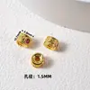 Acessórios de cristal DIY para pulseiras, contas espaçadoras douradas com areia, materiais para joias banhados a ouro cobre e acessórios de cordão feitos à mão