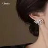 Pendientes Exquisitos de Zirconia con Forma de Gota de Agua Fuegos Artificiales Perla Estilo Coreano Clip para Orejas de Lujo Ligero con Sensación de Alta Gama para Mujeres Sin Perforaciones en las Orejas Joyería de Oreja de Nicho para Mujeres