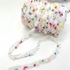 Gasa Elástica de Nieve de 1.5 cm de Ancho Encaje de Felpa Plisado Banda Elástica Diadema DIY para el Cabello Ropa Calcetines Lolita Gorro de Ducha
