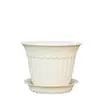 Vendas Diretas de Fábrica E-commerce Transfronteiriço Vasos de Flores de Plástico com Padrão de Boca Redonda Vasos para Plantas Verdes em Relevo Vasos de Flores para Jardinagem Interna e Externa