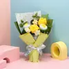 Ramo de Flores de Hilo Tejido a Mano, Flores Artificiales para el Día de la Madre, Cumpleaños, Temporada de Graduación, Ceremonia de Mayoría de Edad, Regalo Souvenir
