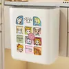 Cubo de basura sin tapa para colgar en la pared o puerta de armario para el baño, adecuado para residuos de cocina