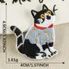 Desenho Animado Animal Fofo Gatinho Adesivo Patch Decoração Acessórios para Roupa Capa de Celular Bolsa Patch Bordado
